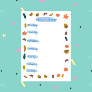 Weekly Rhythm Timetable Winter - Printable Teaching Resources - Print ...