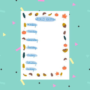 weekly rhythm printplaylearn autumn