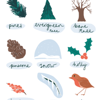 print play learn winter poster natural finds