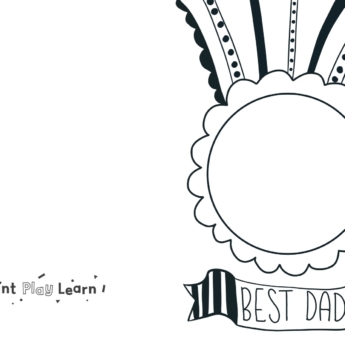 father's day card template for kids to colour print play learn