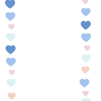 pastel different sized hearts for heart writing paper for children