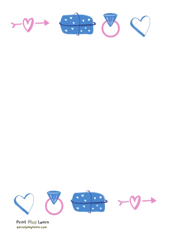 blue and pink illustrations print play learn