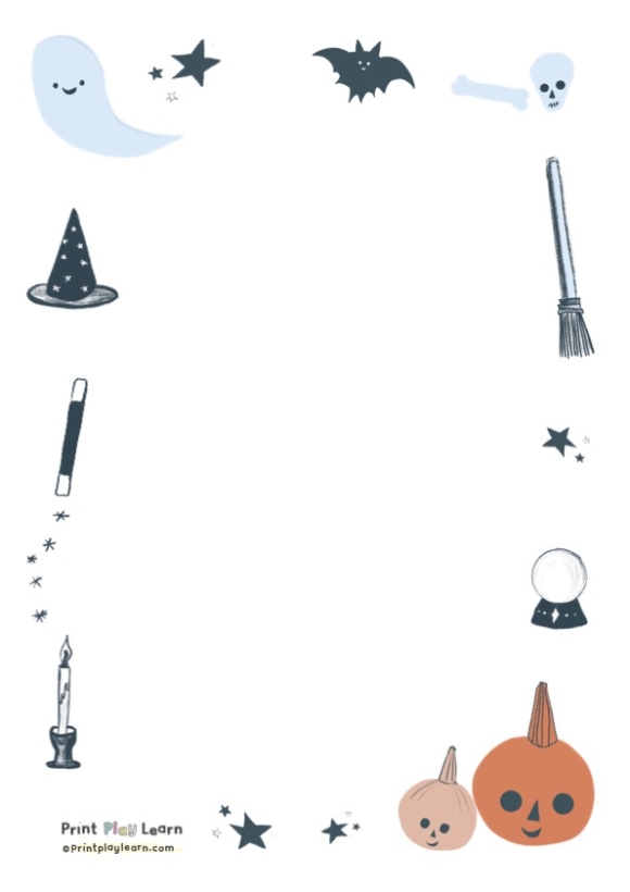Halloween Paper for Children_plain - Printable Teaching Resources ...
