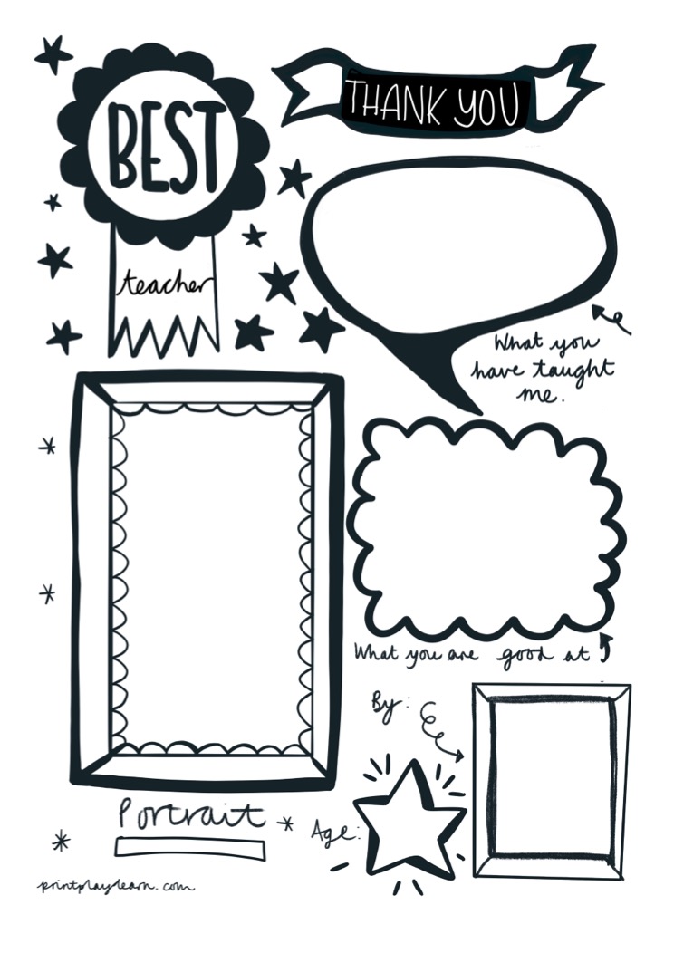 Thank You Teachers: Poster for Children Printable Teaching Resources