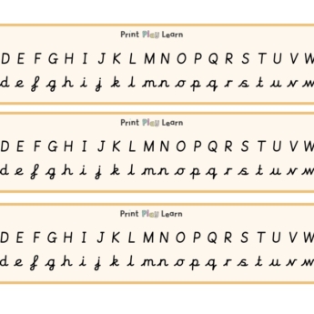 3 alphabet charts upper and lower case lettering for children teaching resource