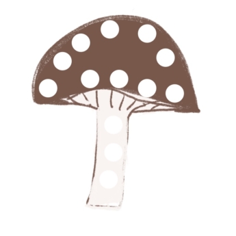 brown mushroom with holes print play learn