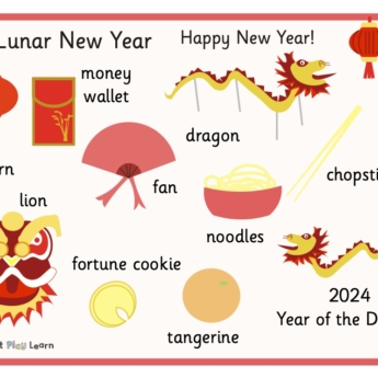 luna new year tinted word mat for children