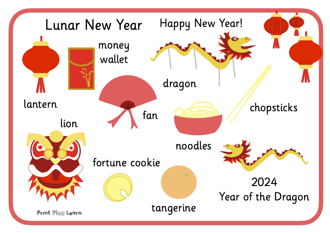 10 Free Lunar New Year Banner Printables (Stroke Directions) - Edkids Home