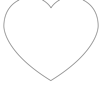 single line black heart on A4 print play learn