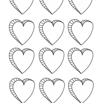 12 small heart templates print play learn