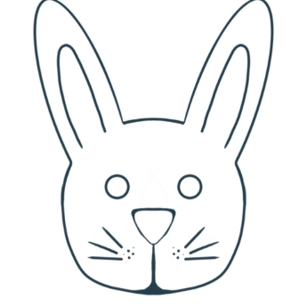 rabbit mask print play learn