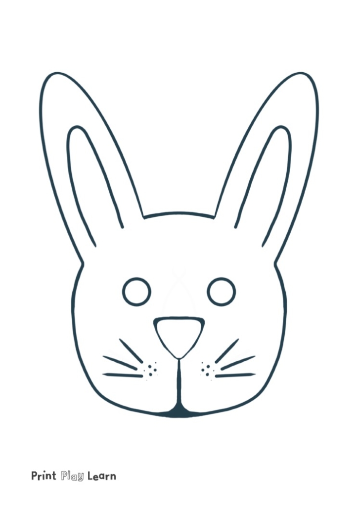 rabbit mask print play learn