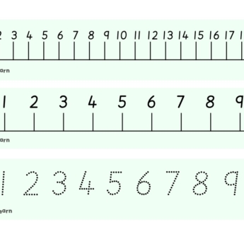 green number lines 0-10 0-20