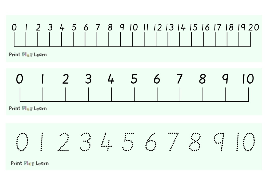 Free Printable Number Line 1 10 Free Printable Number Line 1 10