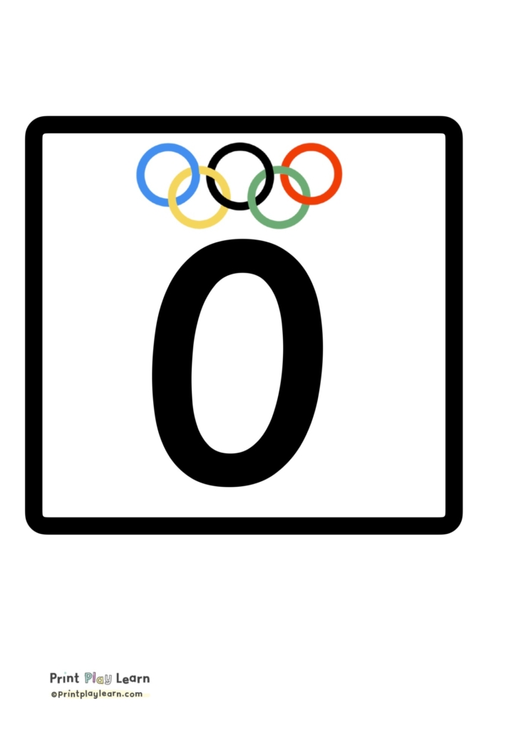 olympic rings large 0 and black square