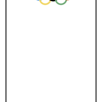 black border olympic rings blue yellow black red and green print play learn